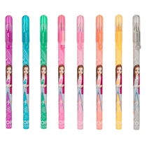 TOP MODEL Glitter Gelpen sæt m/8 farver
